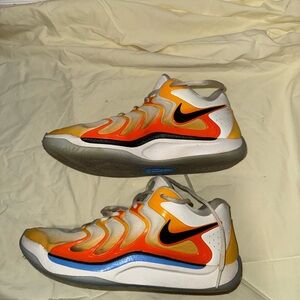 Nike KD 17' Orange, White, and Black Sneakers